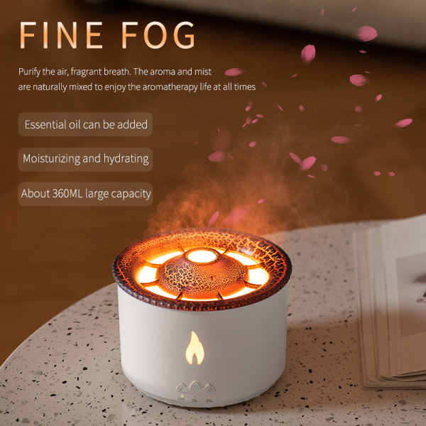 Jellyfish Fire Aroma Flame Diffuser Volcano Humidifier